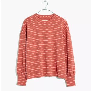 Madewell Floral Jacquard Puff-Sleeve Top